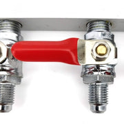 4 Output / 4 Way Manifold Gas Line Splitter with Check Valves (1/4" thread, MFL Thread) duotight compatible   - Three Chins Brewing