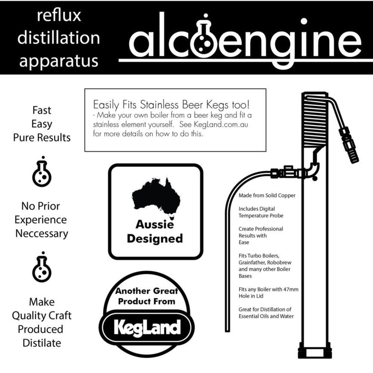 AlcoEngine Reflux Pure Distilling Distillation Apparatus - Three Chins Brewing