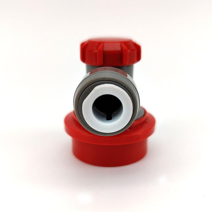 Duotight 8mm (5/16") x Ball Lock Disconnect (Grey+ Red/Gas) - Three Chins Brewing