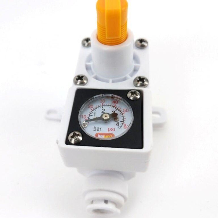 Duotight Inline In Line Regulator - With integrated gauge for water or gas - 8mm (5/16" Push In) - Three Chins Brewing
