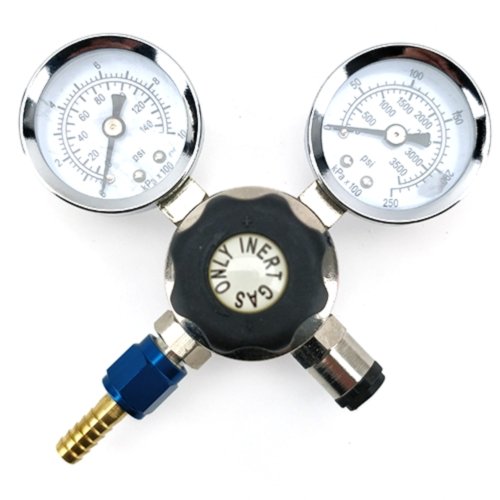 Inert Gas Regulator for Disposable Cylinder (N2 - Nitrogen, Ar - Argon, CO2 Compatible with M10 Thread) - Three Chins Brewing