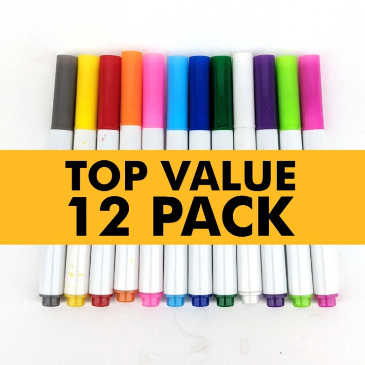 Liquid Chalk Marker Bullet Tip Marker, Pen, Texter - Value 12 Pack - Three Chins Brewing