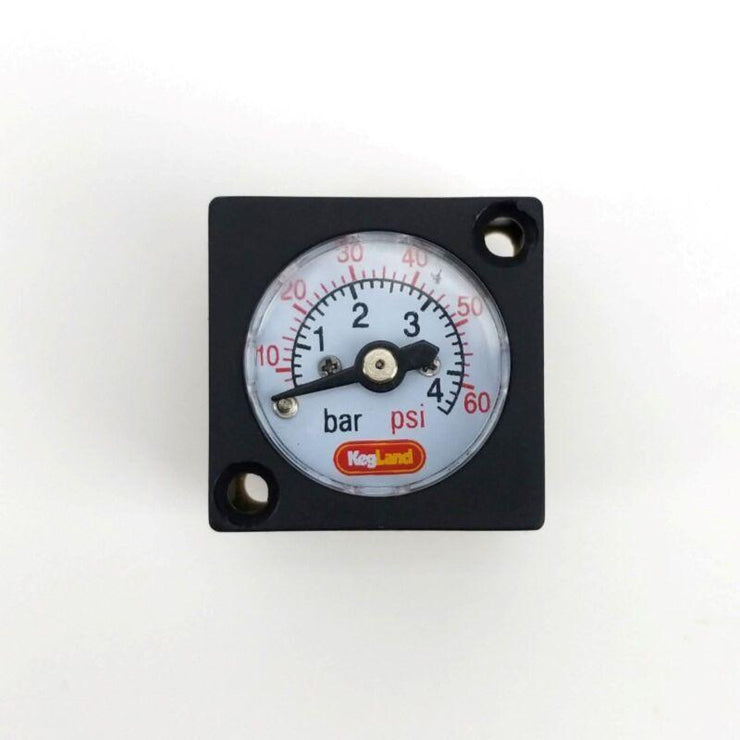 Mini Gauge 0-60psi (0-4 bar) - for Inline duotight regulator or blowtie - Three Chins Brewing