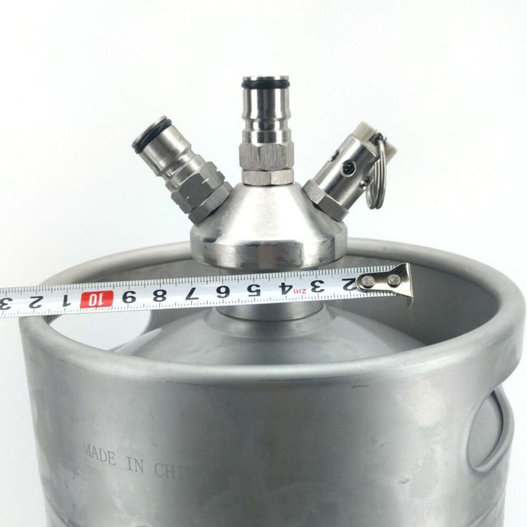 Mini Keg - Ball Lock Tapping Head (with Silicone Dip Tube) - Three Chins Brewing