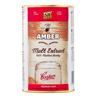 THOMAS COOPERS AMBER MALT EXTRACT (1.5KG) - Three Chins Brewing